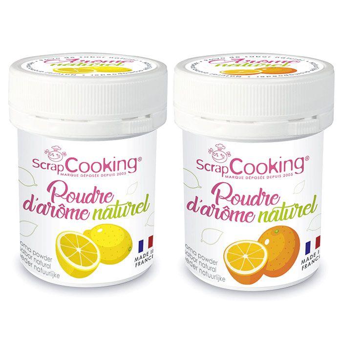 Arômes alimentaires naturels en poudre - citron et orange - 2 x 15 g Scrapcooking - Mathon