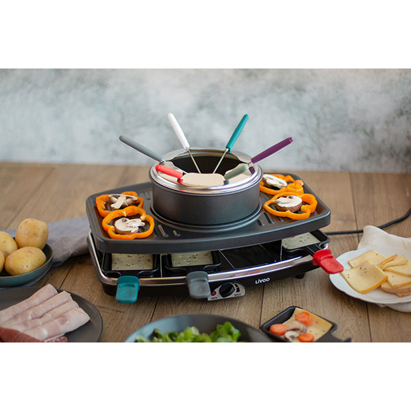 Set à raclette, gril et fondue 8 personnes 1100 W Livoo - Mathon - 2
