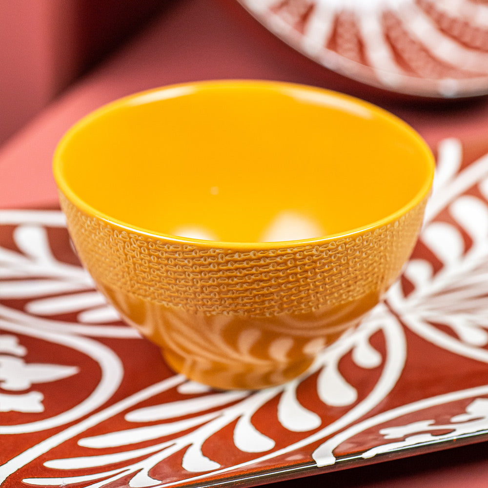 Mini bol Vésuvio safran 9,5 cm (lot de 6) Table passion - Mathon - 2