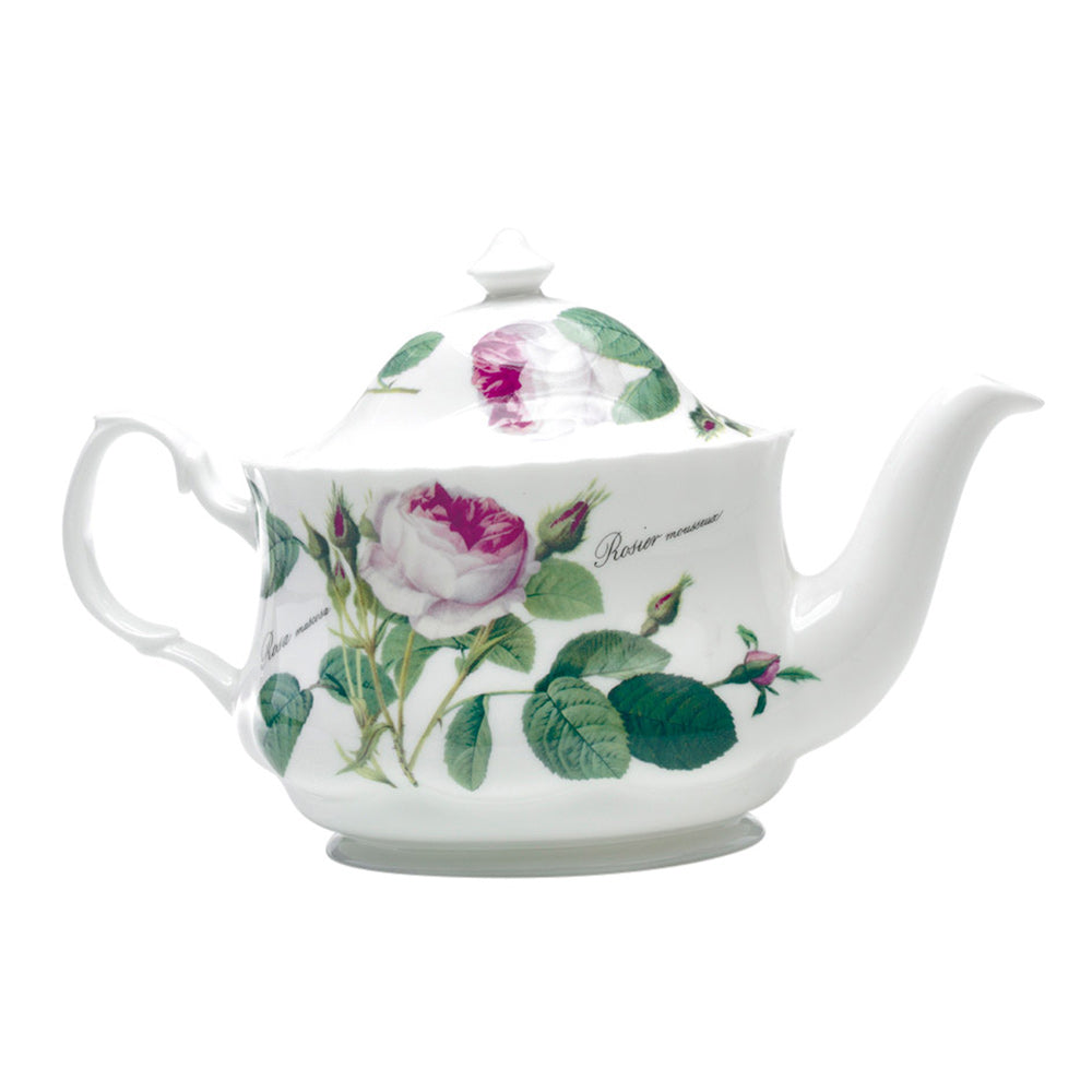 Théière ovale Rose redouté 60 cl Roy Kirkham - Mathon