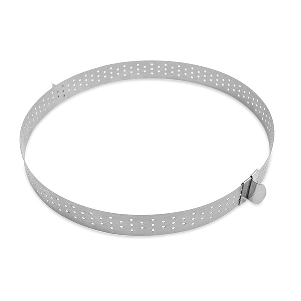 Cercle à tarte extensible perforé en inox Scrapcooking - Mathon - 5