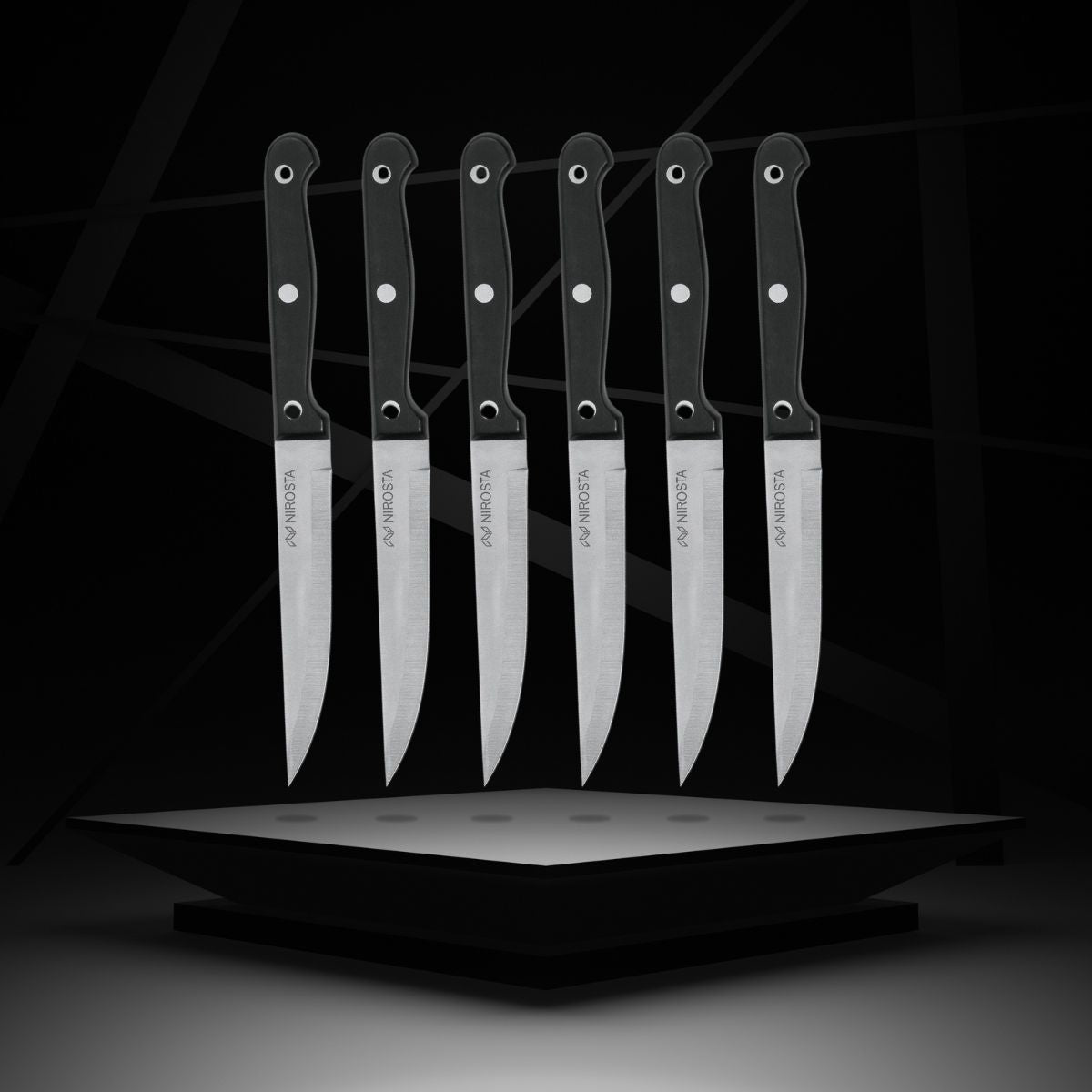 Lot de 6 couteaux à steak Mega 21 cm Nirosta