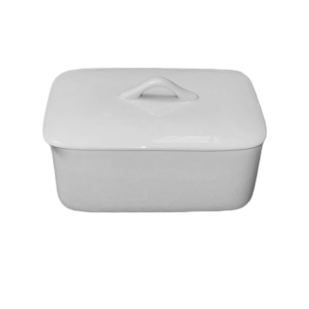 Beurrier rectangle 12,5x8,3 cm Porcelaine Girard - Mathon - 1