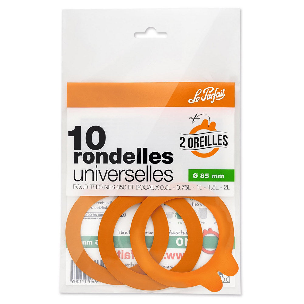 Sachet de 10 rondelles à bocaux 2 oreilles 8,5 cm Le Parfait - Mathon - 3