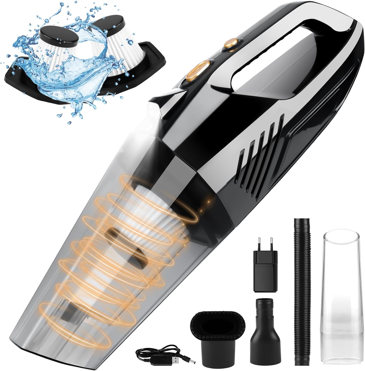 Aspirateur de table 120W avec Lampe LED noir Vendos85 - Mathon