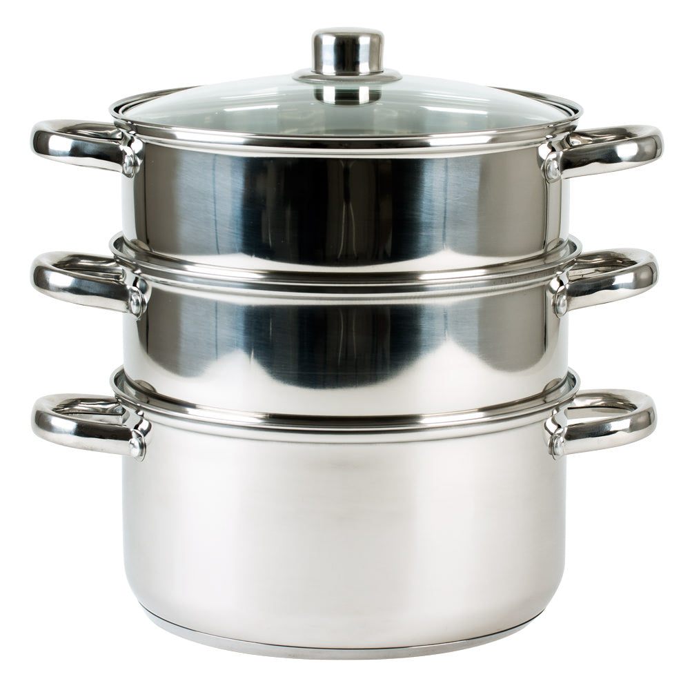 Combiné vapeur inox 24 cm 3 compartiments Trend