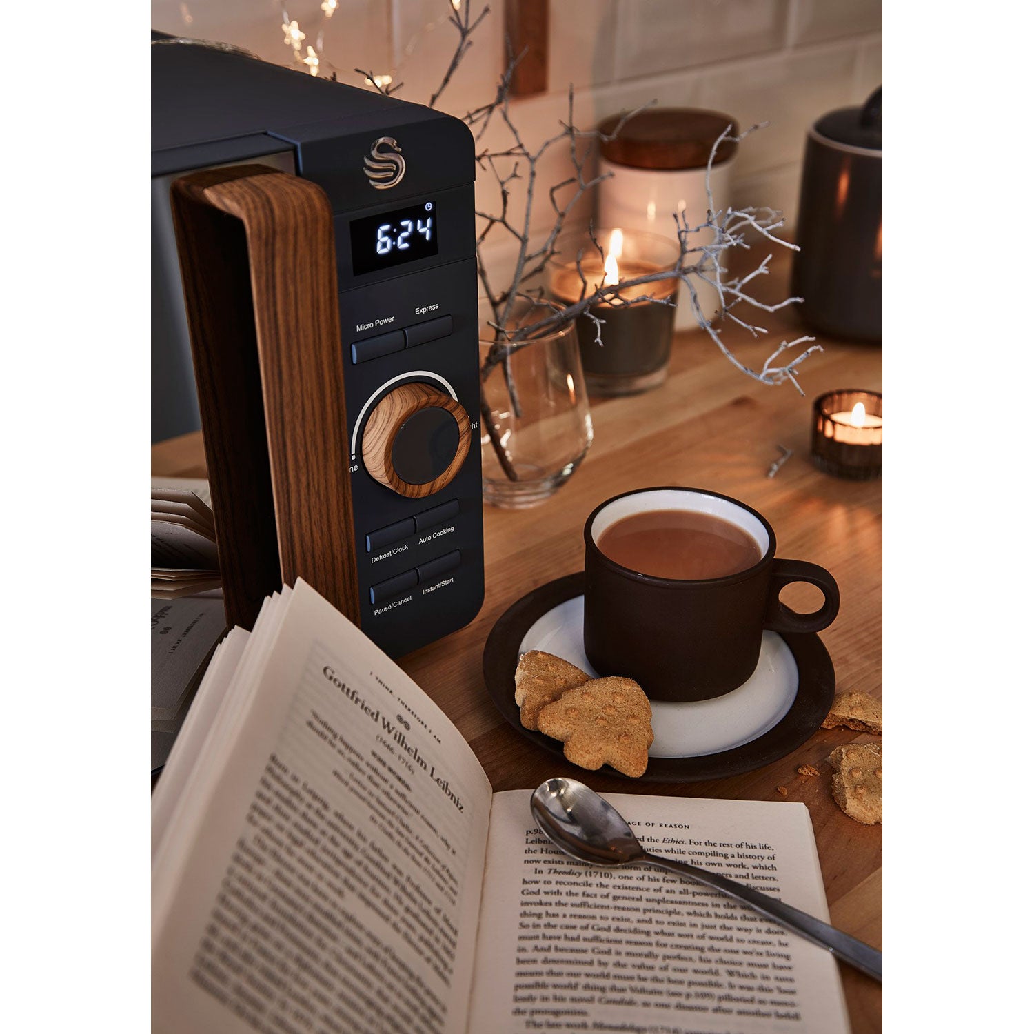 Micro-ondes Digital 20L Design Moderne Nordic 800 Gris  SM22036GRYNEU - Mathon - 8