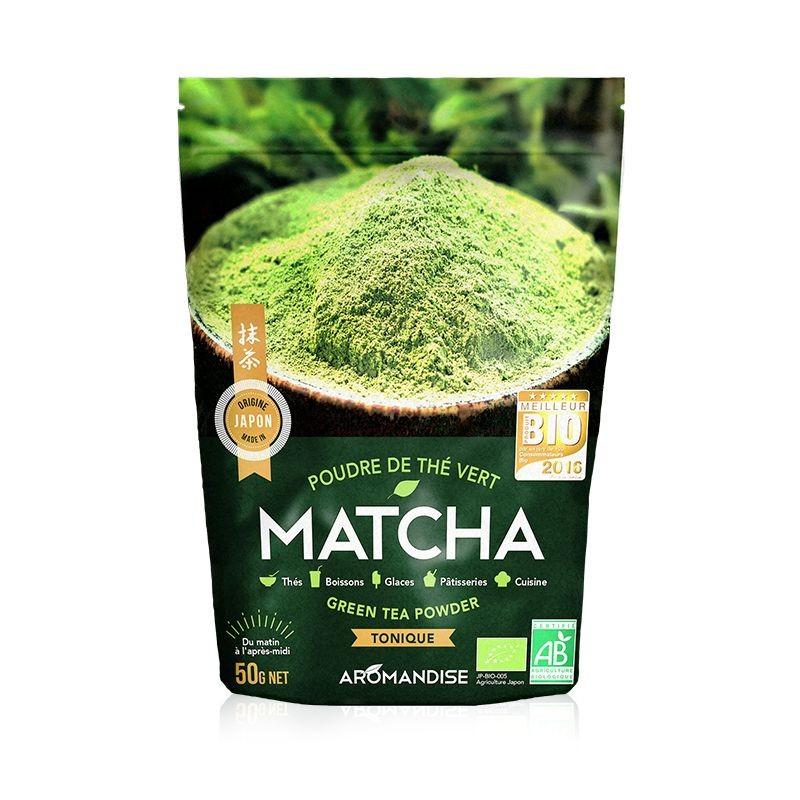 Poudre de thé vert bio japonais Matcha 50 g Aromandise - Mathon