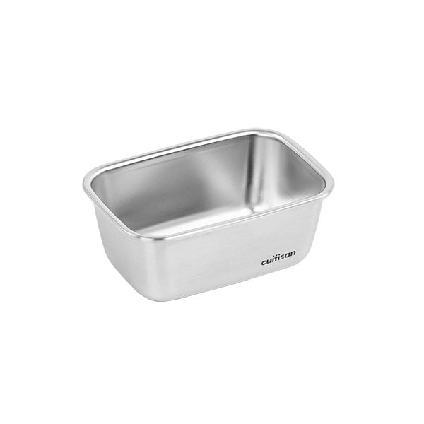 Boîte de conservation rectangulaire en inox 980 ml compatible micro-ondes Cuitisan - Mathon - 2