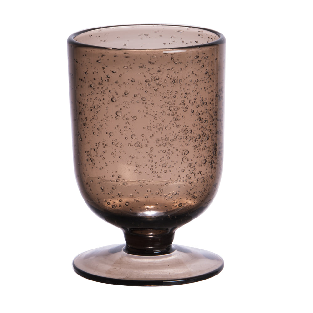 Verre à pied Gordes Bullé 25 cl brun (lot de 6) Table passion - Mathon - 1