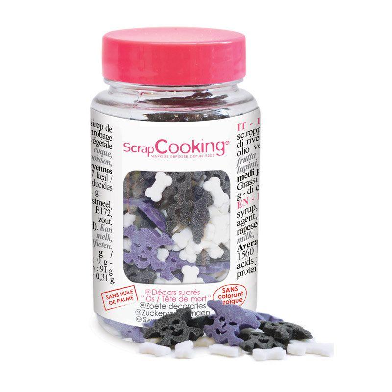 Décors sucrés - Os et tête de mort - 50 g Scrapcooking - Mathon