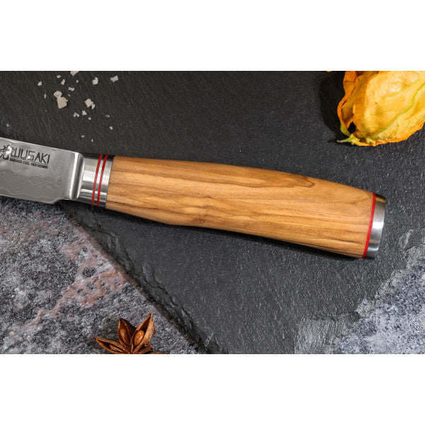 Couteau utile damas 10Cr Wusaki 12cm Wusaki - Mathon - 5