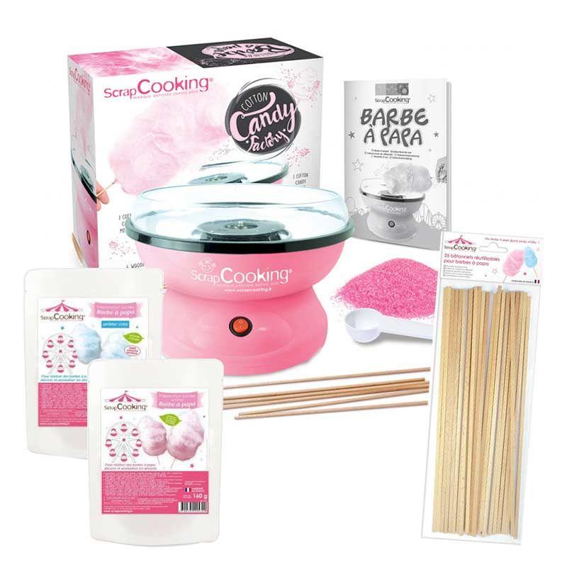 Machine Barbe à papa + kit de préparation Scrapcooking - Mathon