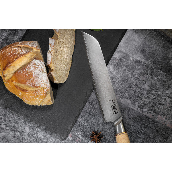Couteau Fukito Pakka San Mai modèle Pain 21cm Fukito - Mathon - 2