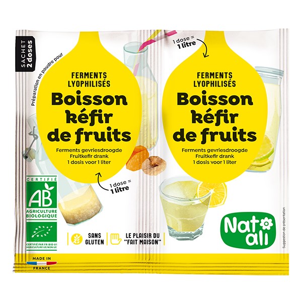 Préparation en poudre pour kéfir de fruits Nat-ali - Mathon