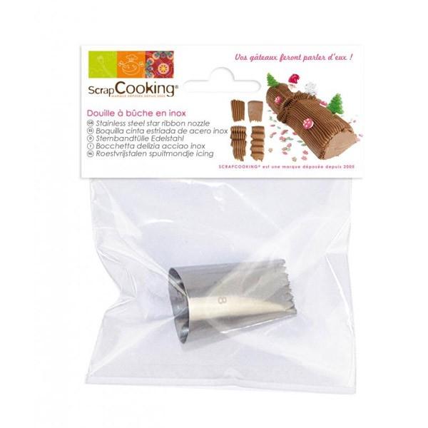 Douille pâtisserie inox - Bûche Scrapcooking - Mathon