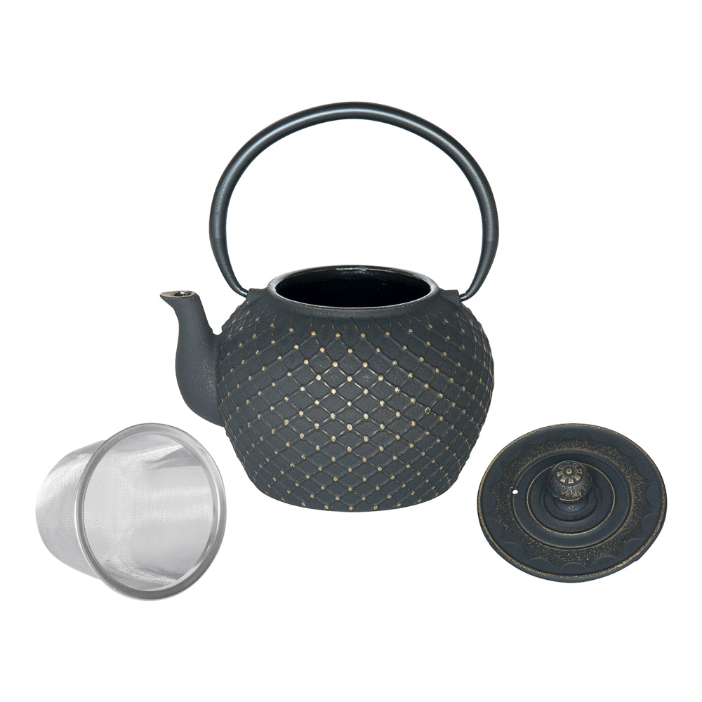 Théière Okinawa en fonte avec filtre 1,2l noir Table passion - Mathon - 2