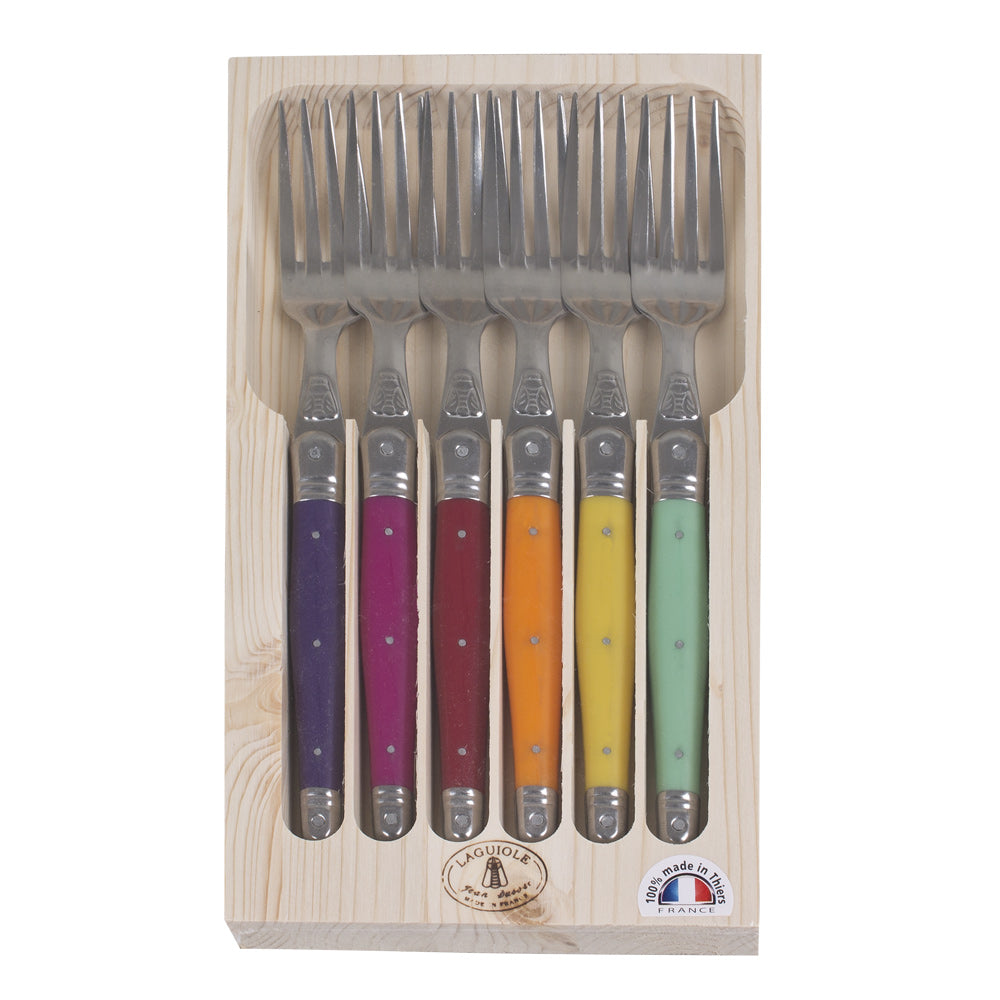 Coffret 6 fourchettes laguiole irise assorties Jean Dubost - Mathon - 2