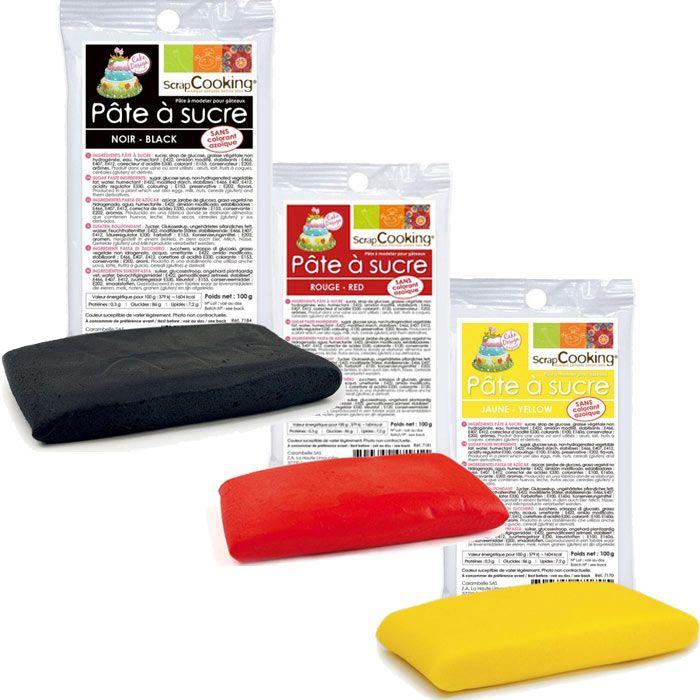 Kit de pâte à sucre Allemagne - noir-rouge-jaune Scrapcooking - Mathon
