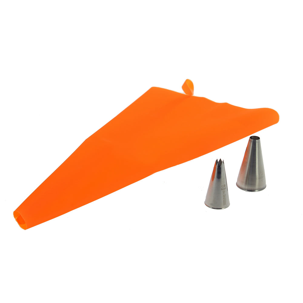 Poche à pâtisserie en silicone et 2 douilles inox De Buyer - Mathon - 1