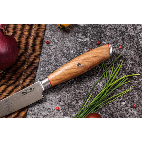 Couteau modèle universel Wusaki Fujiko 12cm manche en olivier Wusaki - Mathon - 5