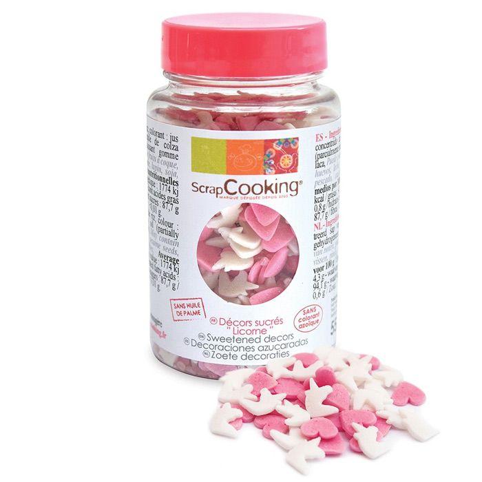 Décors sucrés Licorne - pot 50 g Scrapcooking - Mathon