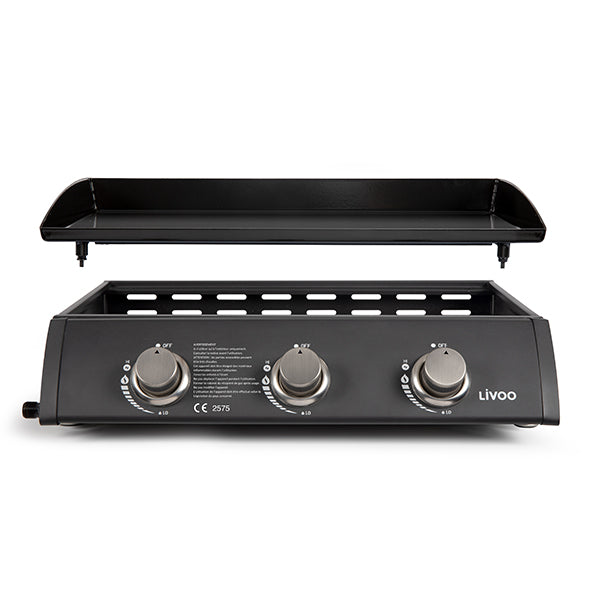 Plancha à gaz 3 brûleurs DOC277N Livoo - Mathon - 2