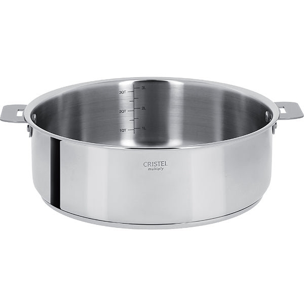 Sauteuse multiply tout inox Casteline sans manche 24 cm Cristel - Mathon - 1