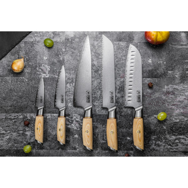 Couteau Fukito Pakka San Mai modèle Santoku 18cm Fukito - Mathon - 6