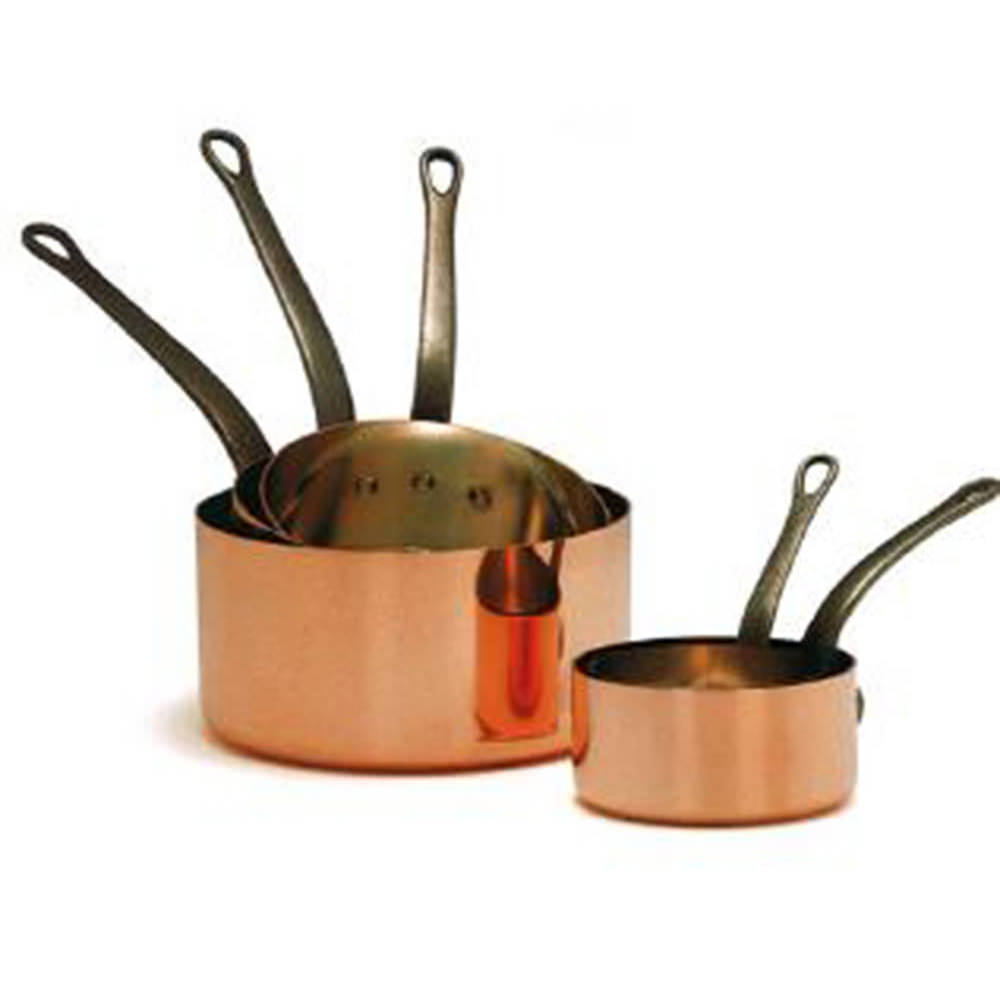 Série de 5 casseroles cuivre étamé 12/20 cm 1mm Baumalu - Mathon