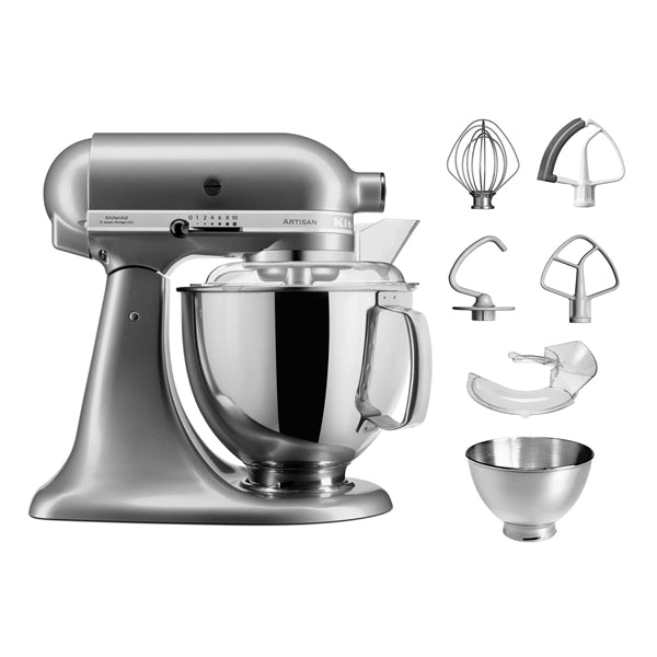 Robot artisan gris argent 5KSM175PS avec accessoires supplémentaires Kitchenaid - Mathon - 1