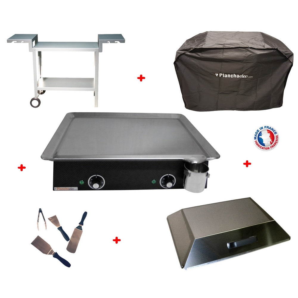 Pack plancha électrique  Classic 600 Carbon - Chariot Odéon 601 Planchaelec - Mathon - 1