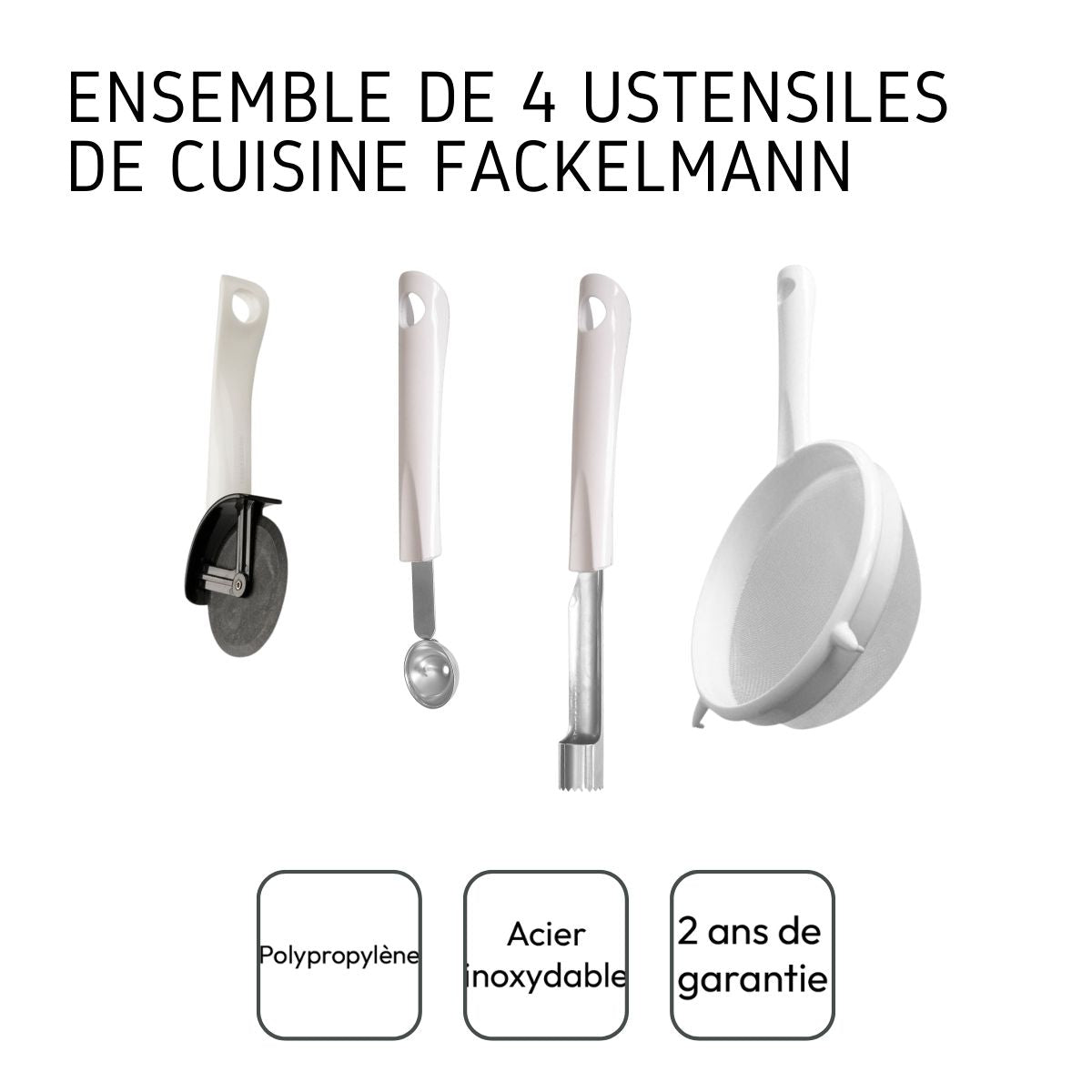 Ensemble de 4 ustensiles de cuisine Arcadalina Fackelmann - Mathon - 4