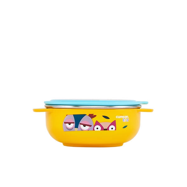 Bol en inox hibou 400 ml jaune Cuitisan - Mathon - 4