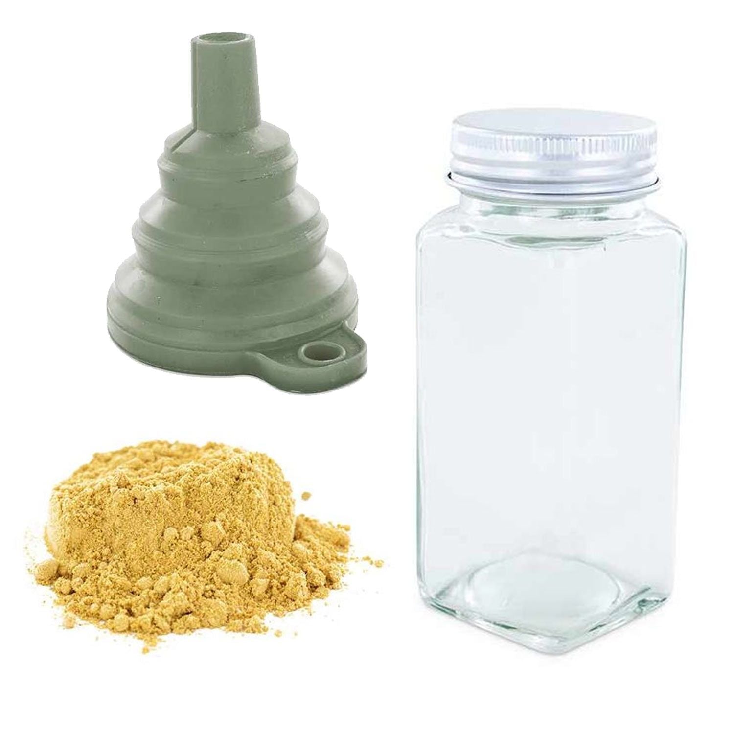 Flacon à épices poudreur + entonnoir + gingembre moulu 30 g Aromandise - Mathon