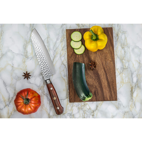 Couteau Fukito Rosewood Damas modèle santoku 18cm Fukito - Mathon - 4