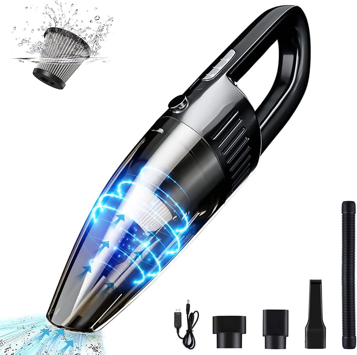 Aspirateur de table sans fil rechargeable 2200PA noir Vendos85 - Mathon