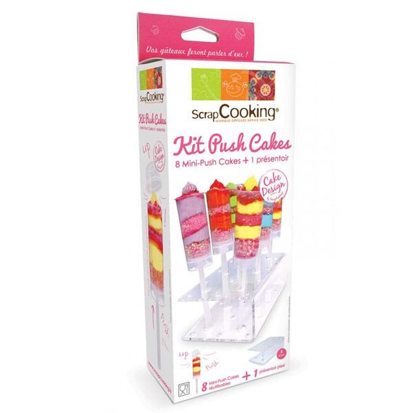 Kit 8 mini-push cakes + présentoir Scrapcooking - Mathon