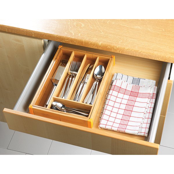 Range-couverts extensible en bambou 5 à 7 compartiments Wenko by Maximex - Mathon - 2