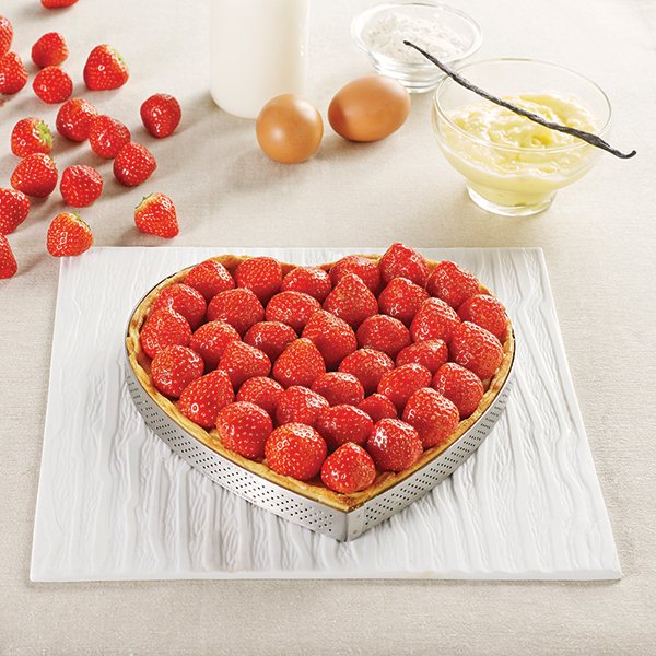 Cercle à tarte perforé Cœur 22 cm De Buyer - Mathon - 1