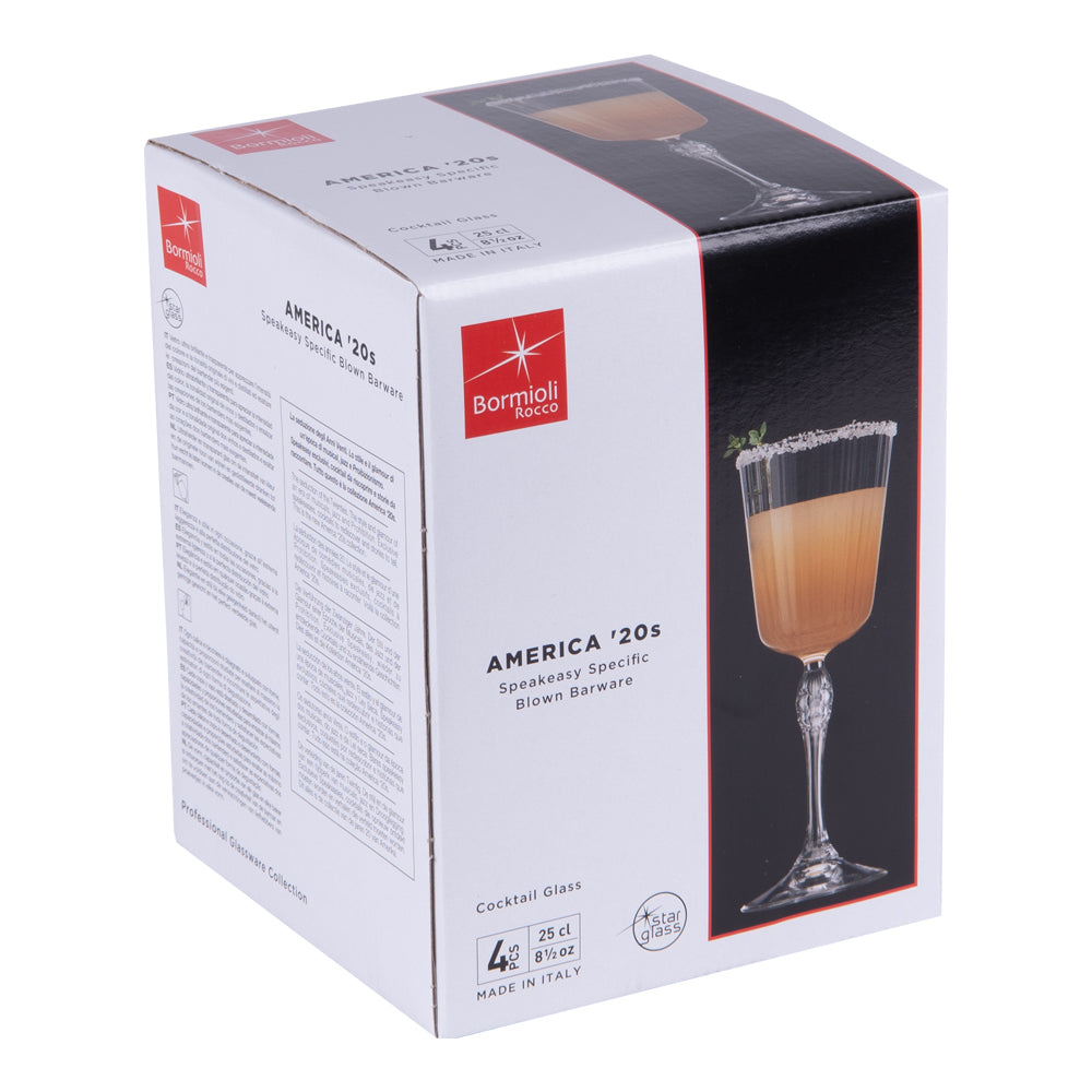 Boite de 4 verres à pied America 25 cl Bormioli Rocco - Mathon - 2