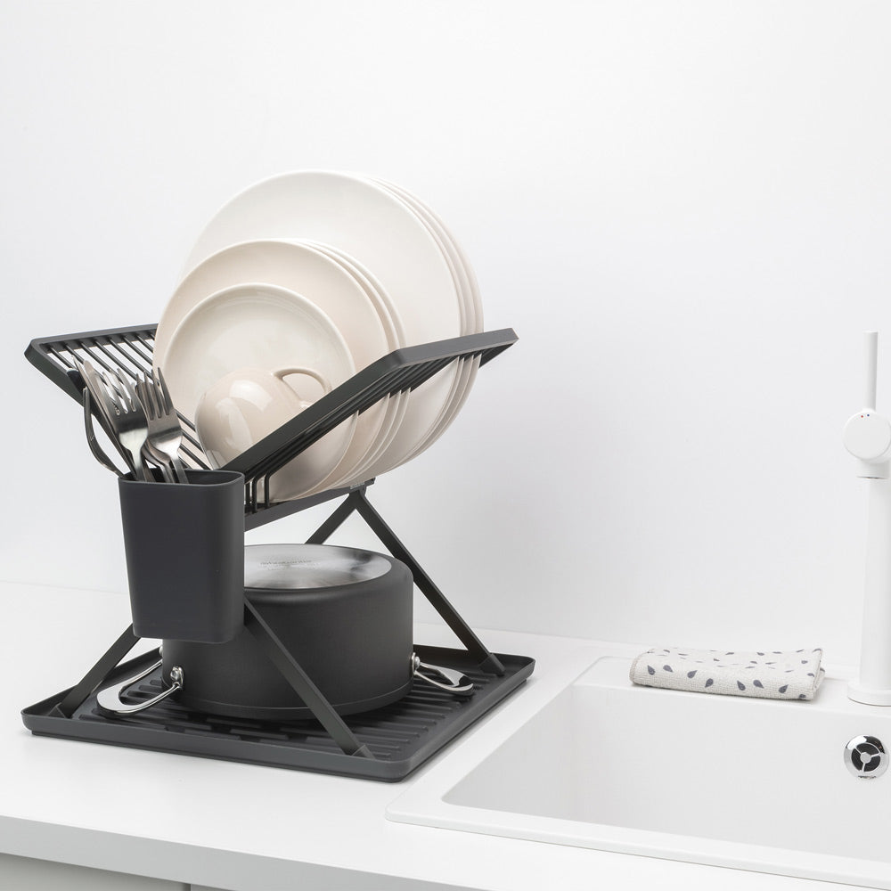 Egouttoir à vaisselle pliable petit modèle gris foncé Brabantia - Mathon - 2