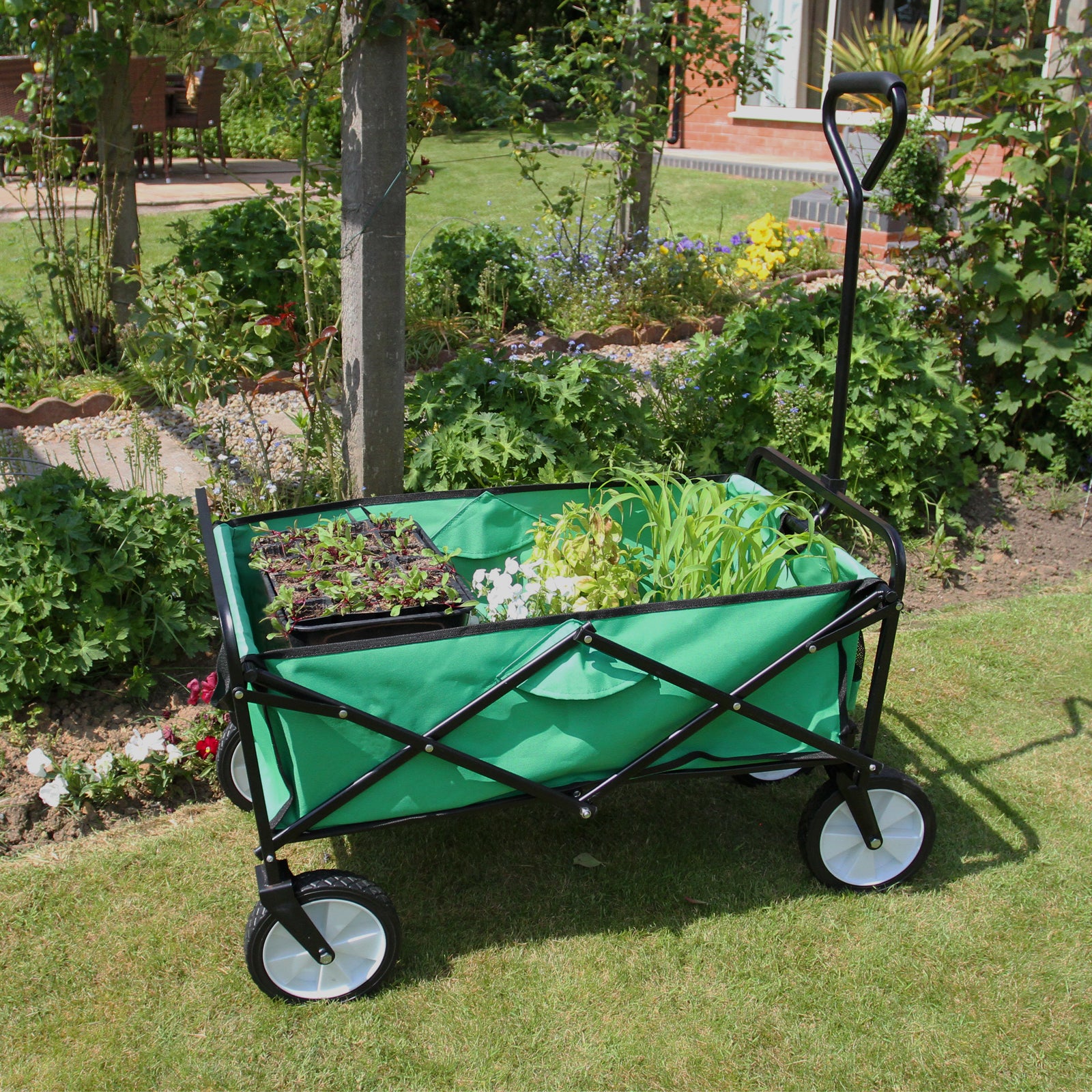 Chariot Pliable de Jardin – Vert Monstershop - Mathon - 4