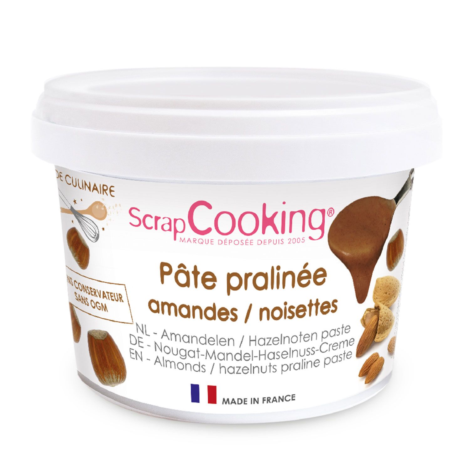Pâte pralinée noisettes et amandes 200 g Scrapcooking - Mathon