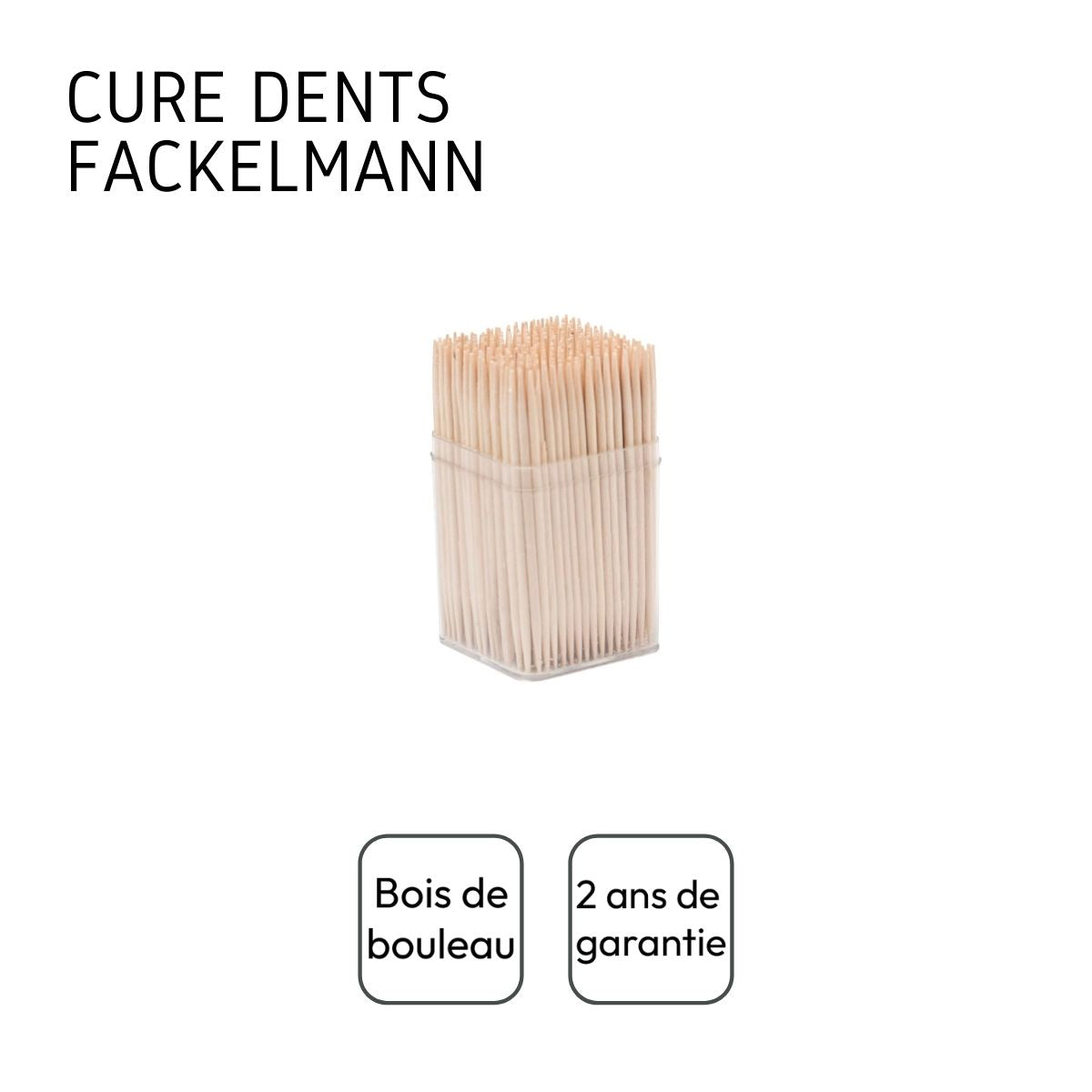 Lot de 300 cure-dents en bois dans une boîte avec couvercle Wood Edition Fackelmann - Mathon - 4