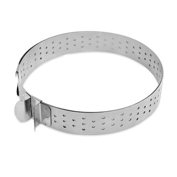 Cercle à tarte extensible perforé en inox Scrapcooking - Mathon - 4