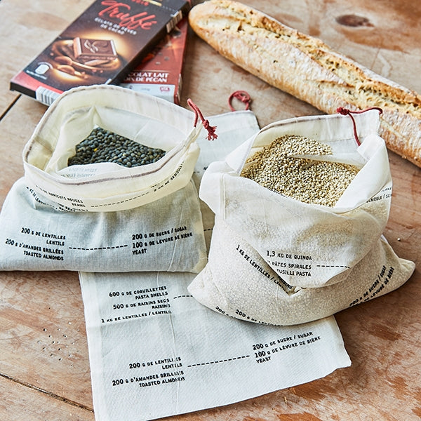 Set de 3 sacs coton gradués Elicuisine - Mathon - 2