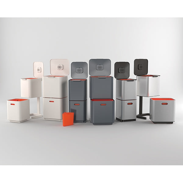 Poubelle Totem Pierre 40 L - 2 compartiments 20 L Joseph Joseph - Mathon - 3