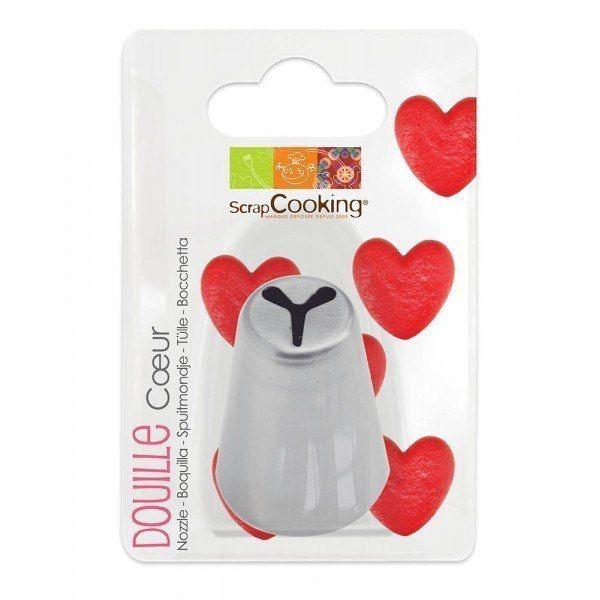 Douille à pâtisserie en inox - Coeur Scrapcooking - Mathon