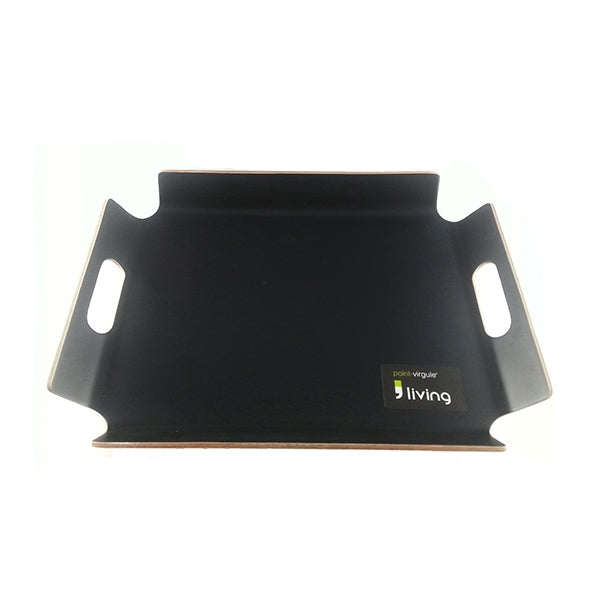 Plateau à bords relevés couleur 44 cm noir Point Virgule - Mathon - 2